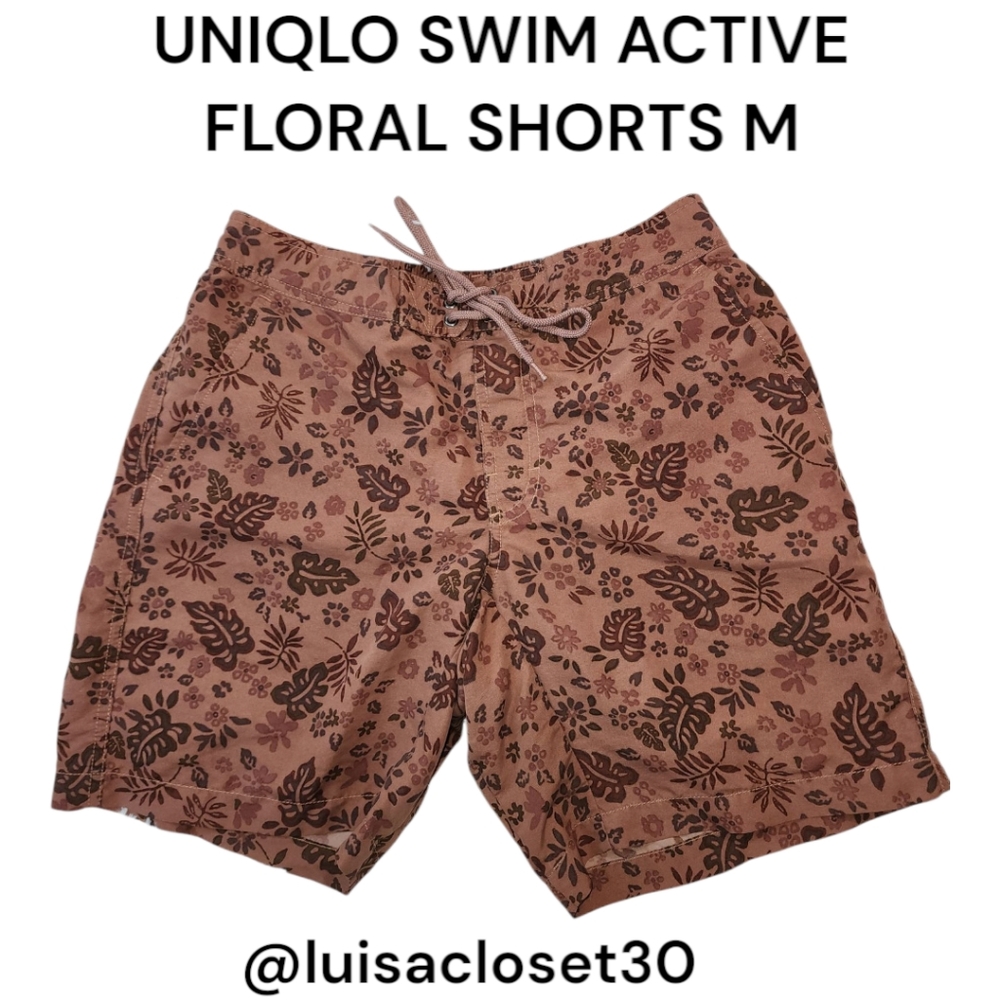 UNIQLO Swim Active Floral shorts - Brown Size Medium
